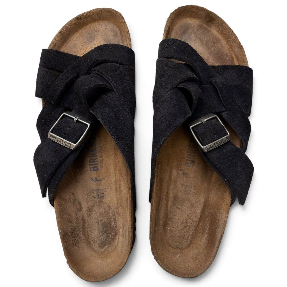 birkenstock lugano soft footbed suede sandals midnight eu 42 w11 m9 narrow boho